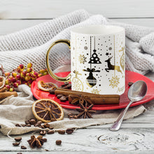 Carica l&#39;immagine nel visualizzatore di Gallery, Tazza natalizia con stampa metallizzata oro
