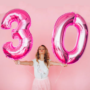 Palloncino numero rosa 100 cm