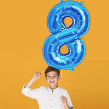 Carica l&#39;immagine nel visualizzatore di Gallery, Palloncino numero azzurro 100 cm

